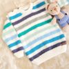 sweter con rayas tejido a mano