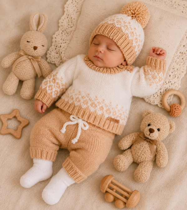 set nacimiento tejido a mano con guarda jacquard set nacimiento tejido a mano con guarda jacquard