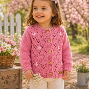 saco rosa viejo ochitos calados