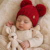 gorro doble pompón