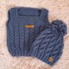 conjunto de chaleco y gorro con ochos conjunto de chaleco y gorro con ochos