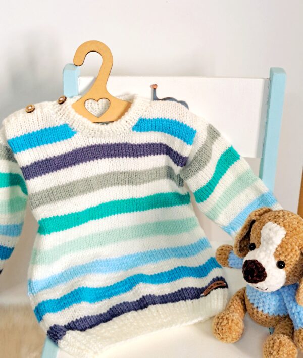 sweater rayas tejido con lana hipoalergénica