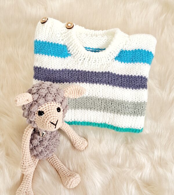 sweater rayas tejido con lana hipoalergénica