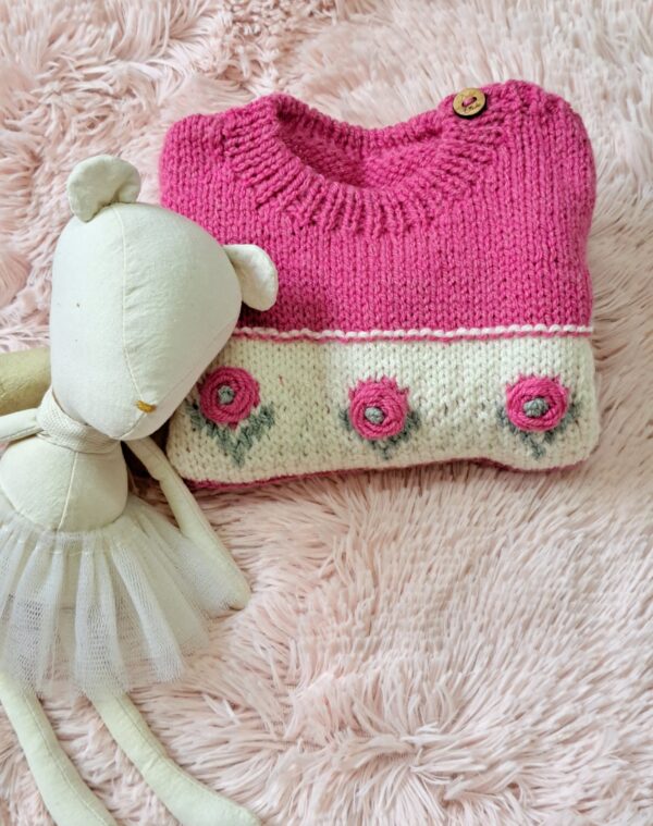 sweater flowers tejido y bordado a mano con lana hipoalergénica sweater flowers tejido y bordado a mano con lana hipoalergénica