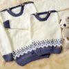 sweater con guarda de jacquard tejido a mano con lana hipoalergénica sweater con guarda de jacquard tejido a mano con lana hipoalergénica