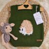 conjunto de chaleco animalito y gorro tejidos a mano con lana hipoalergénica conjunto de chaleco animalito y gorro tejidos a mano con lana hipoalergénica