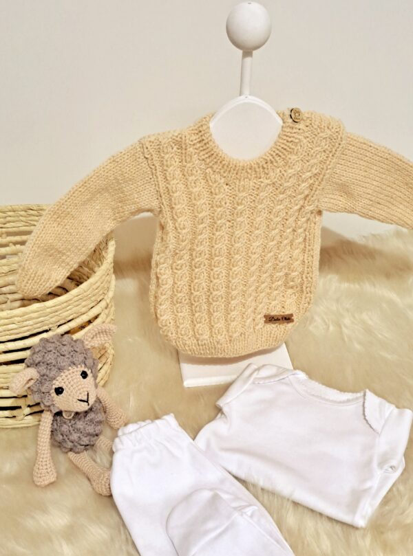 sweater ochitos tejido a mano en lana hipoalergénica sweater ochitos tejido a mano en lana hipoalergénica
