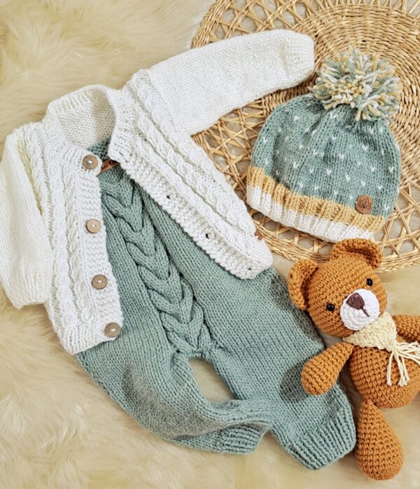 conjunto de jardinero, saco y gorro conjunto de jardinero, saco y gorro