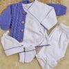 conjunto de saco con ochitos calados tejido en hilo de algodón con conjunto de algodón conjunto de saco con ochitos calados tejido en hilo de algodón con conjunto de algodón