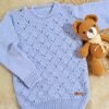 sweater calado celeste