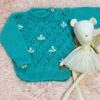 sweater calado y bordado