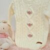 sweater romántico, rombos y trenzas, tejido y bordado a mano con lana hipoalergénica sweater romántico, rombos y trenzas, tejido y bordado a mano con lana hipoalergénica