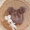 gorro doble pompon