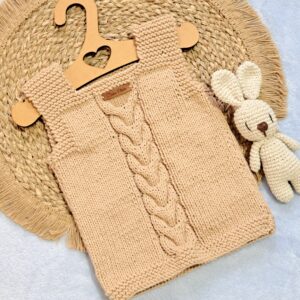 chaleco con trenza corazon
