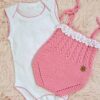 conjunto romántico de enterito con puntilla y body de algodón conjunto romántico de enterito con puntilla y body de algodón