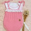 conjunto romántico de enterito con puntilla y body de algodón conjunto romántico de enterito con puntilla y body de algodón