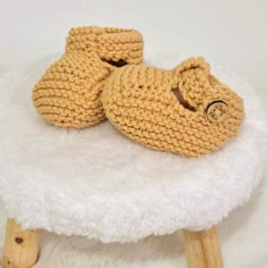 zapatitos para bebés tejidos a mano en hilo de algodón
