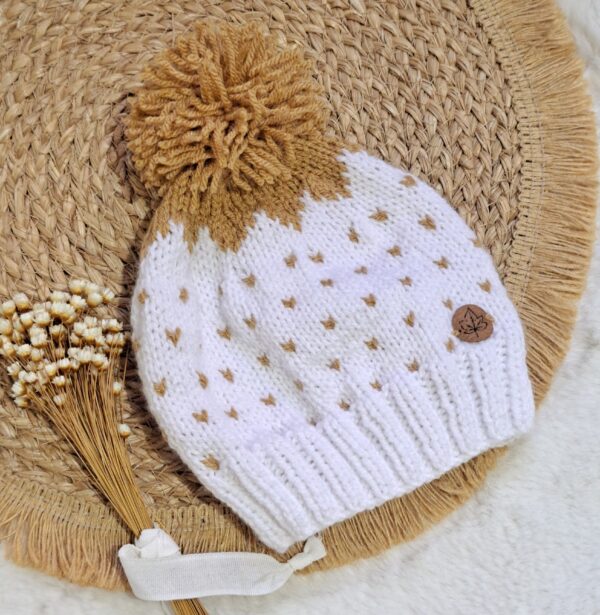 gorro pintitas tejido a mano con lana hipoalergénica gorro pintitas tejido a mano con lana hipoalergénica