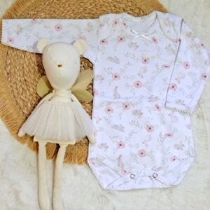 body de algodón pima flowers