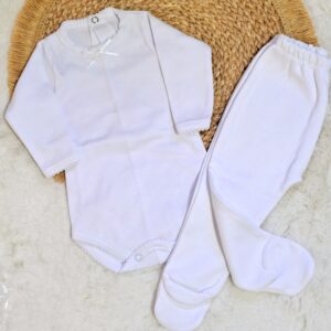ajuar clasico de algodón blanco