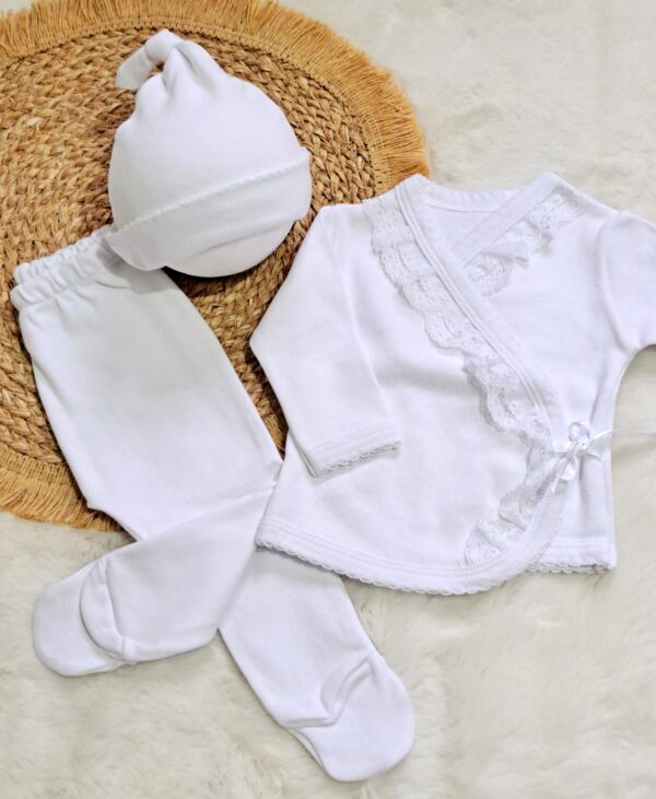 ajuar voladitos de 6 prendas – algodón blanco con detalles de puntilla ajuar voladitos de 6 prendas – algodón blanco con detalles de puntilla
