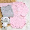 pack de 3 bodys de algodón pima lisos