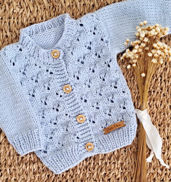 saco calado celeste pastel