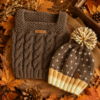 conjunto de chaleco trenza y gorro con ochos conjunto de chaleco trenza y gorro con ochos