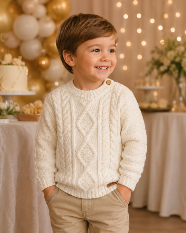 sweater con rombos y ochos