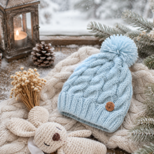 gorro ochos celeste pastel