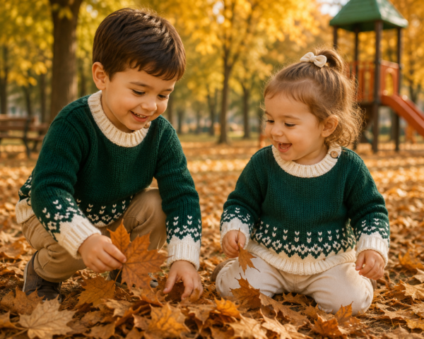 sweater con guarda de jacquard