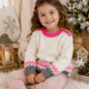 sweater con guarda de jacquard tejido a mano con lana hipoalergénica sweater con guarda de jacquard tejido a mano con lana hipoalergénica