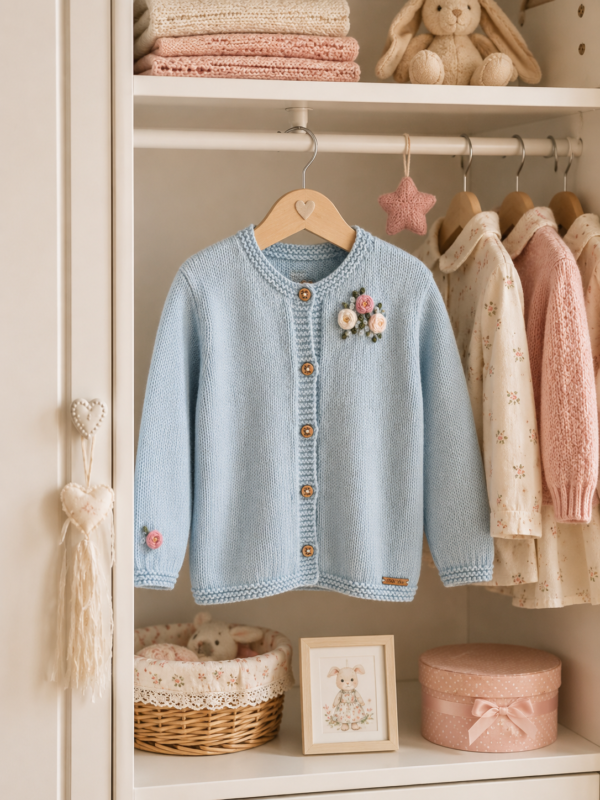 saco celeste pastel saco celeste pastel