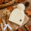 gorro ochitos crema gorro ochitos crema