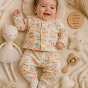 conjunto de plush celeste animalitos – 2 prendas