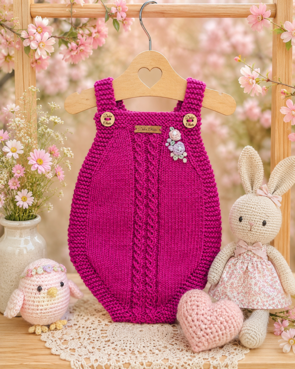 conjunto de enterito con rositas bordadas y prenditas de algodón conjunto de enterito con rositas bordadas y prenditas de algodón