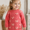 sweater calado bordado coral sweater calado bordado coral