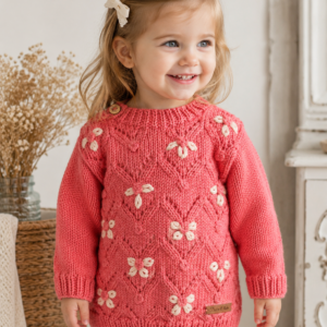 sweater calado bordado coral sweater calado bordado coral