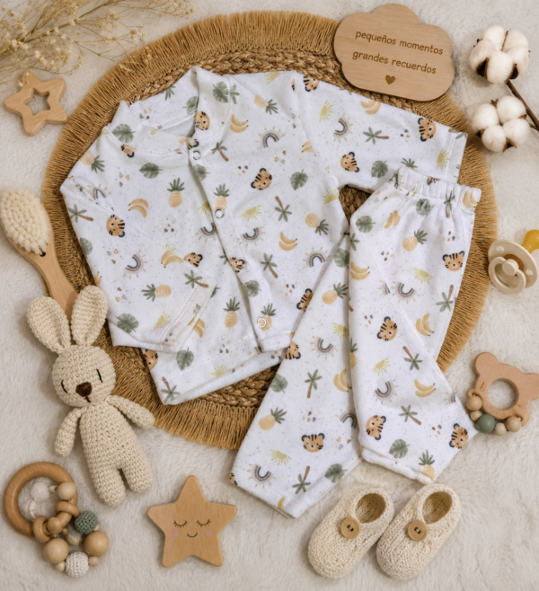 conjunto de plush celeste animalitos – 2 prendas