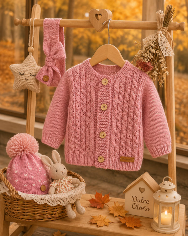 saco rosa viejo ochitos calados saco rosa viejo ochitos calados