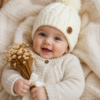 gorro ochitos crema gorro ochitos crema