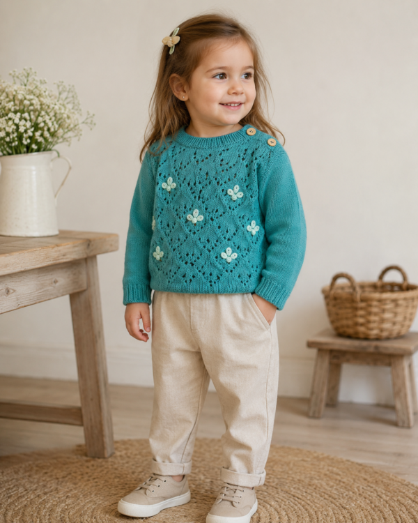 sweater calado y bordado sweater calado y bordado