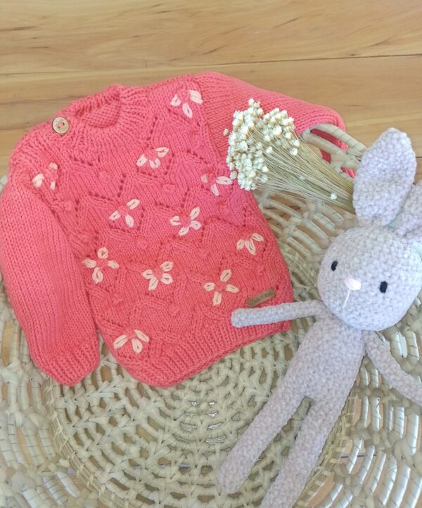 sweater calado bordado coral sweater calado bordado coral