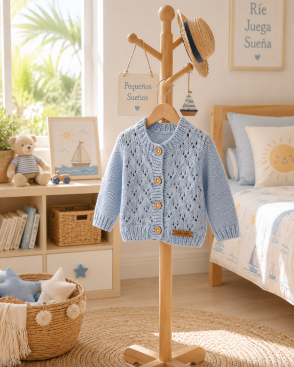 saco calado celeste pastel saco calado celeste pastel