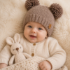 gorro doble pompón