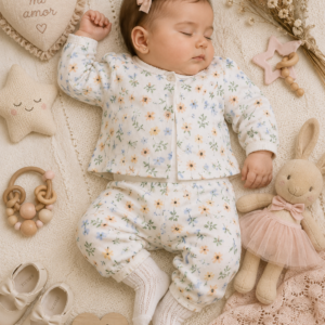 conjunto de plush florcitas– 2 prendas