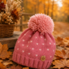conjunto de saco y gorro pintitas guinda conjunto de saco y gorro pintitas guinda