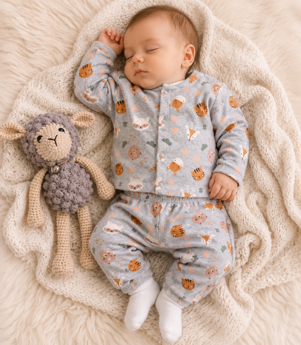 conjunto de plush florcitas– 2 prendas