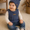 conjunto de chaleco y gorro con ochos conjunto de chaleco y gorro con ochos