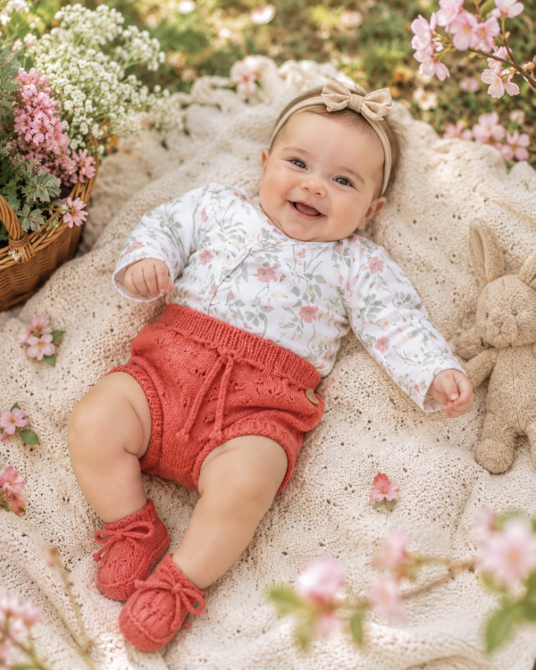 conjunto de short y zapatitos, tejidos a mano con hilo de algodón, mas batita de algodón conjunto de short y zapatitos, tejidos a mano con hilo de algodón, mas batita de algodón